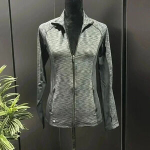 Ideology Athletic jacket,full zip, thumb holes,zip hip pockets, heathered